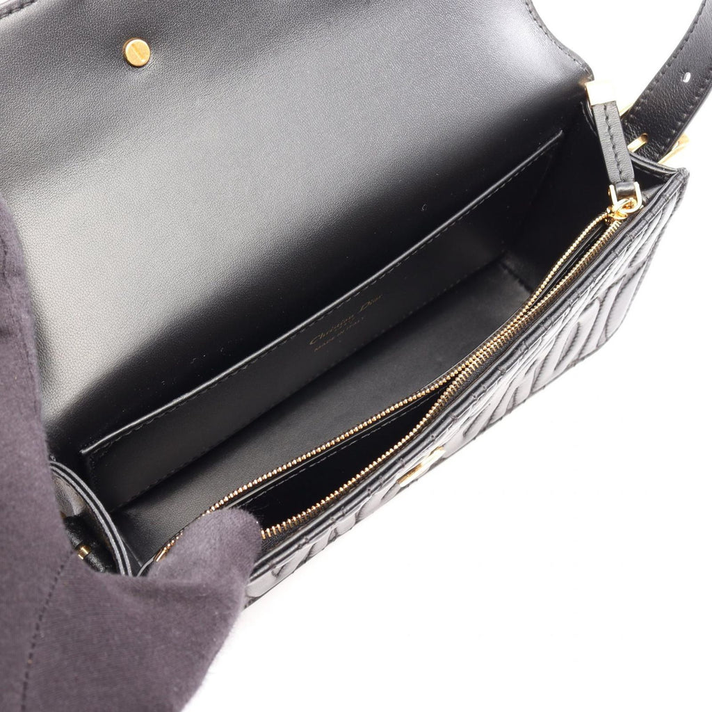 Dior Shoulder Bag Miss Dior All Over Black Leather Miss Dior All Quilted Flap — view 3