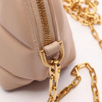 Bottega Veneta Shoulder Bag Padded Half Moon Pink Beige Leather Mini — view 7