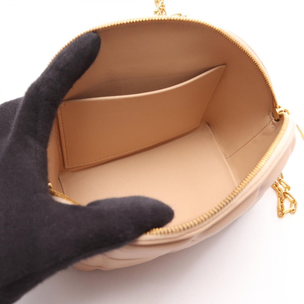 Bottega Veneta Shoulder Bag Padded Half Moon Pink Beige Leather Mini — view 3