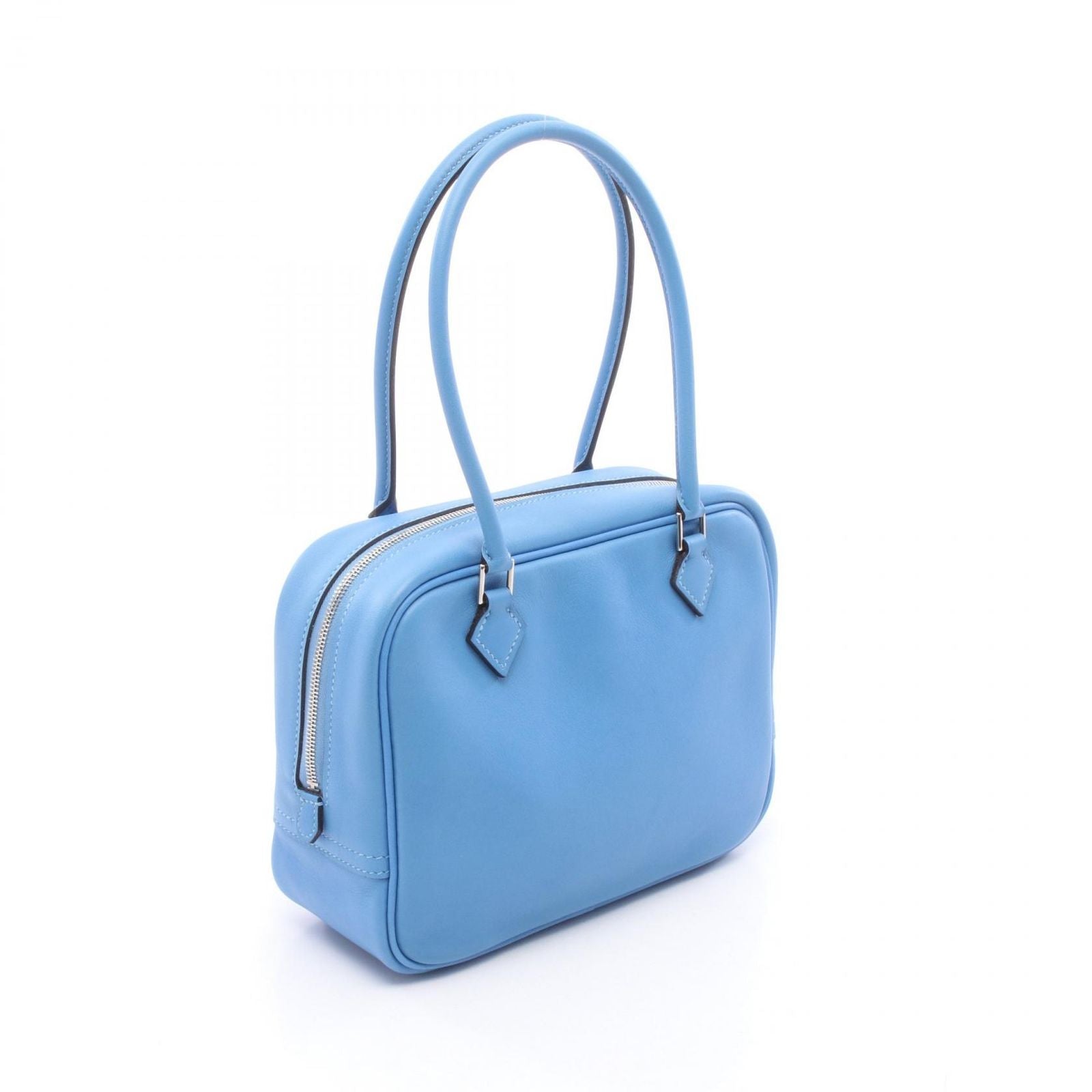 Hermes Mini Plume 20 Blue Paradise Leather Handbag — view 2