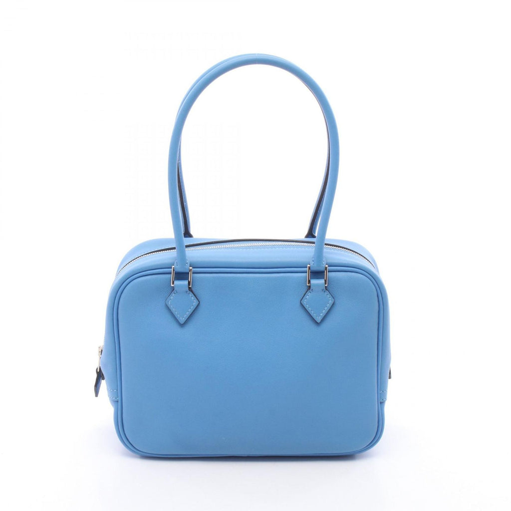 Hermes Mini Plume 20 Blue Paradise Leather Handbag