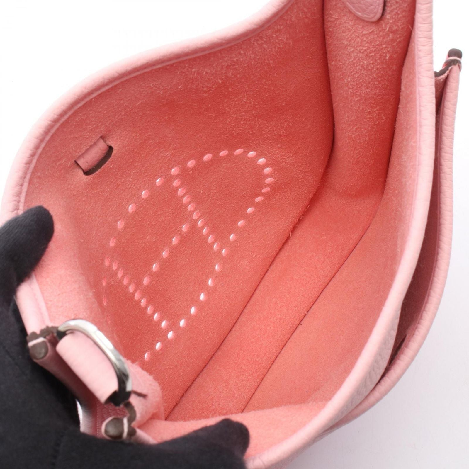 Hermes Shoulder Bag Evelyne 23 Rose Sakura Leather — view 3