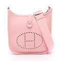 Hermes Shoulder Bag Evelyne 23 Rose Sakura Leather