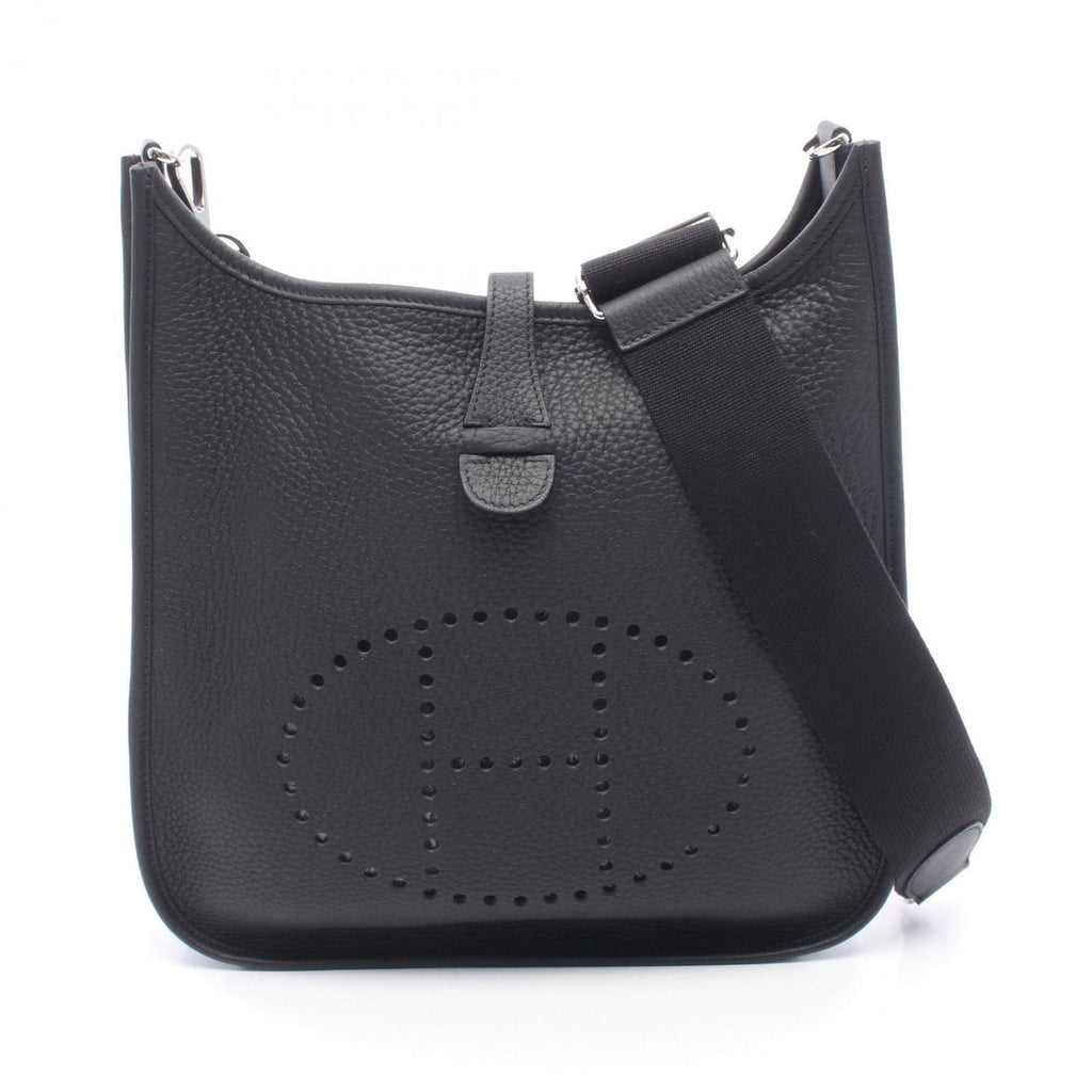 Hermes Shoulder Bag Evelyne 3 Trois PM Black Leather