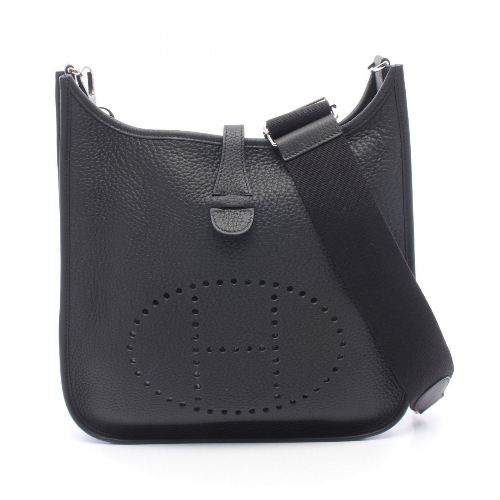 Hermes Shoulder Bag Evelyne 3 Trois PM Black Leather