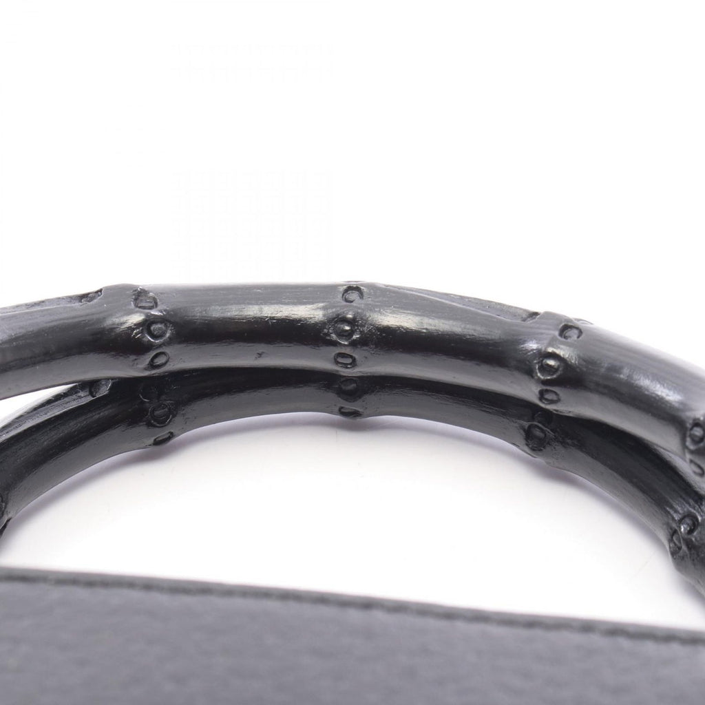 Gucci Bamboo 002 Black Leather Handbag — view 6
