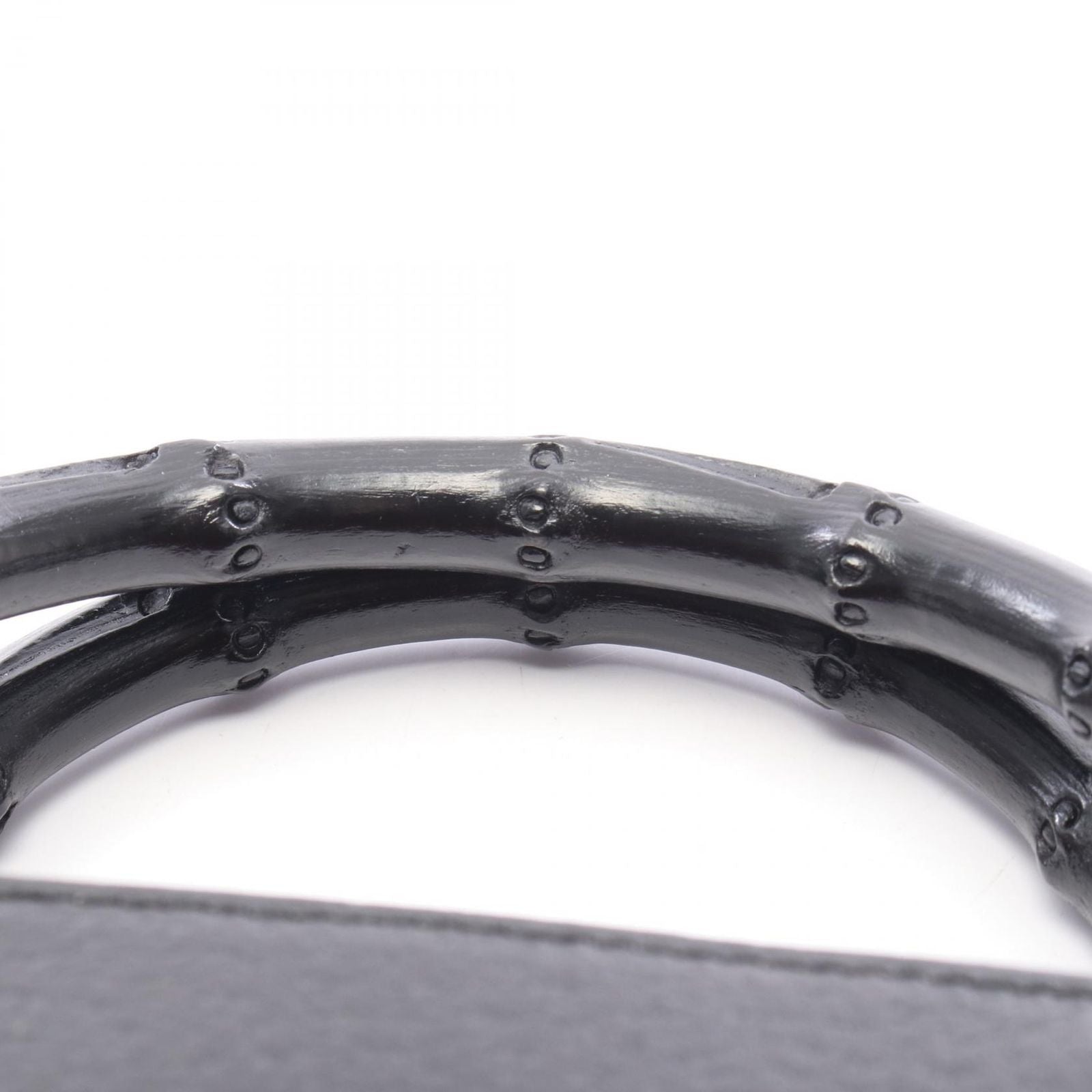 Gucci Bamboo 002 Black Leather Handbag — view 6
