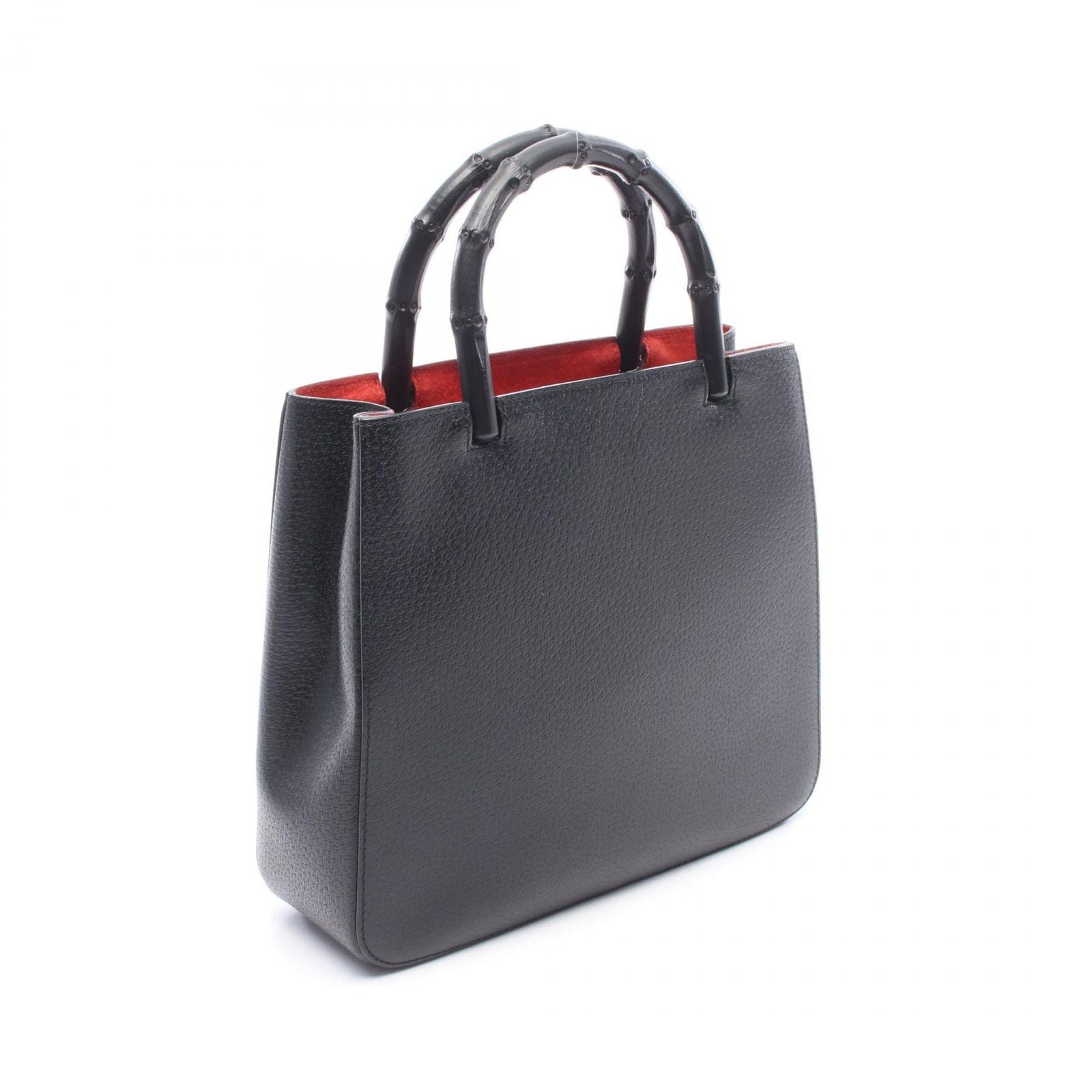 Gucci Bamboo 002 Black Leather Handbag — view 2