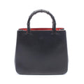 Gucci Bamboo 002 Black Leather Handbag