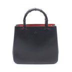 Gucci Bamboo 002 Black Leather Handbag