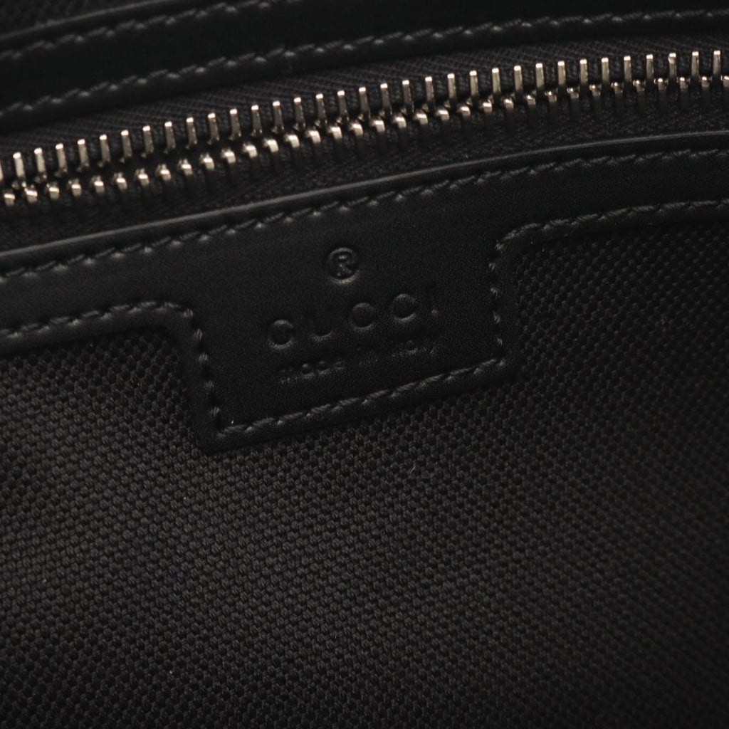 Gucci Waist Bag Soft GG Supreme Sherry Line Black Gray Navy Canvas Leather — view 4