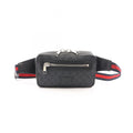 Gucci Waist Bag Soft GG Supreme Sherry Line Black Gray Navy Canvas Leather