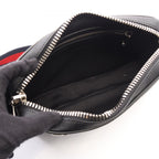 Gucci Waist Bag Soft GG Supreme Sherry Line Black Gray Navy Canvas Leather — view 3