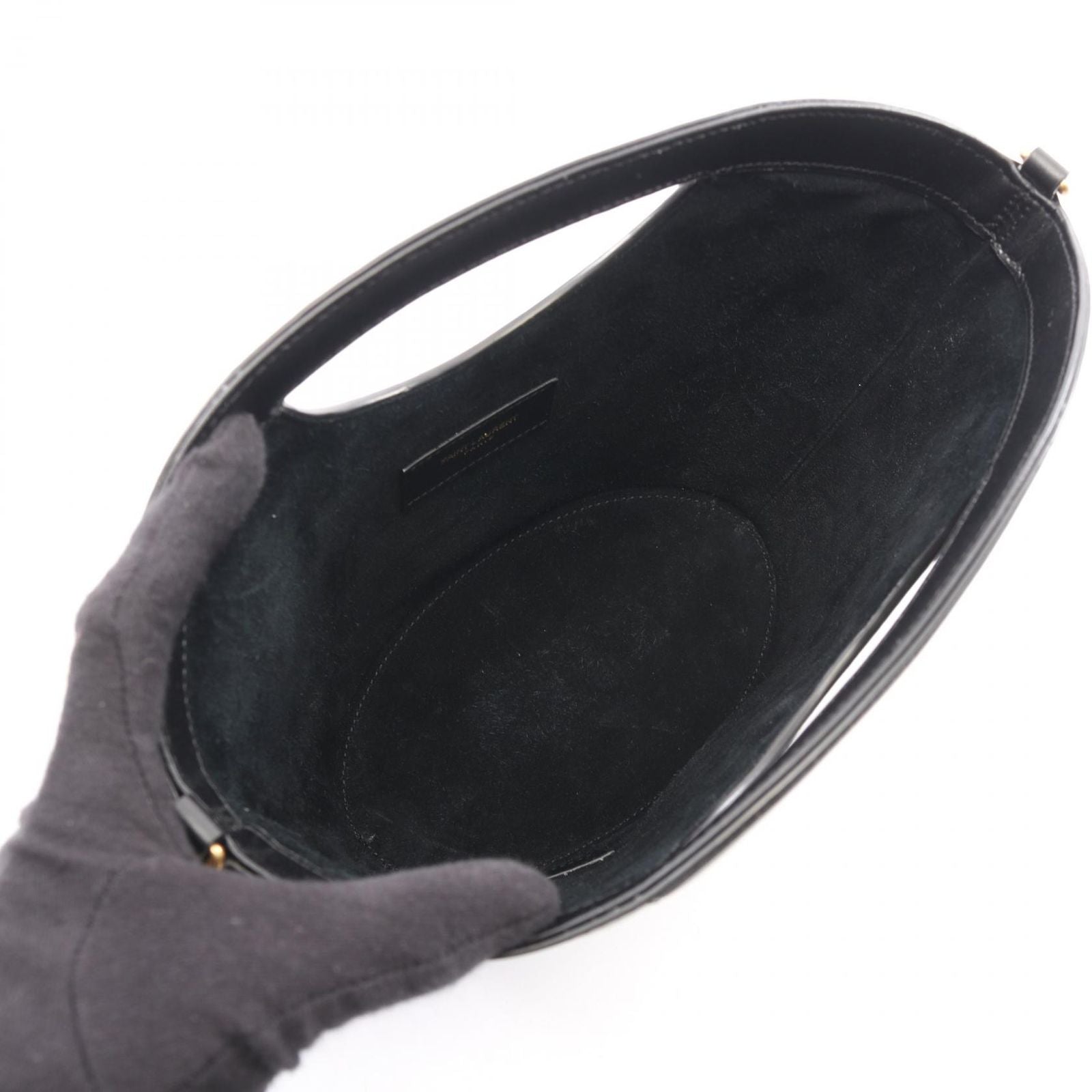 Saint Laurent Paris Celia Mini 2-Way Black Leather Handbag — view 3