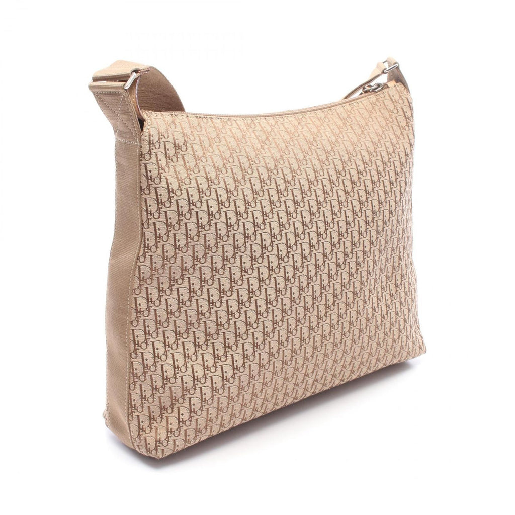 Dior Shoulder Bag Trotter Beige Brown Canvas Leather — view 2