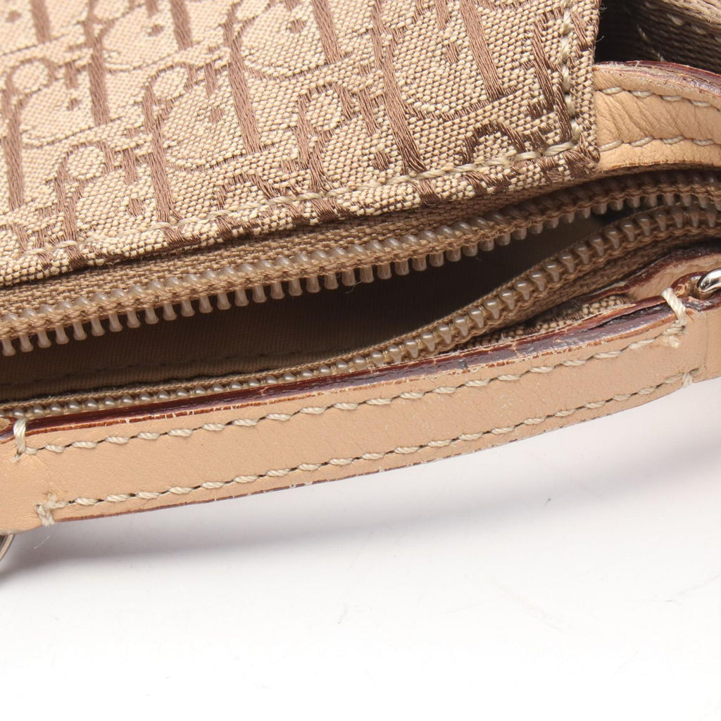 Dior Shoulder Bag Trotter Beige Brown Canvas Leather — view 8