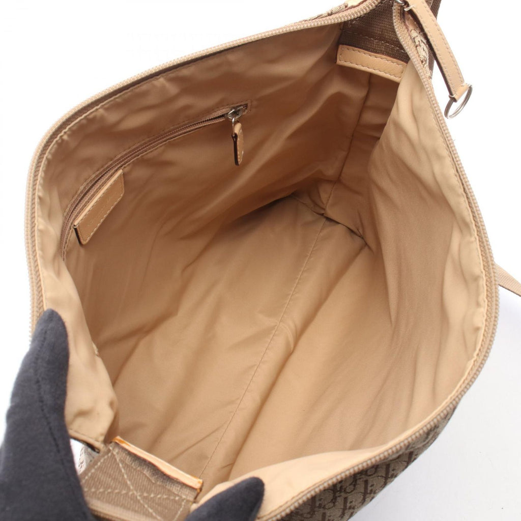 Dior Shoulder Bag Trotter Beige Brown Canvas Leather — view 3