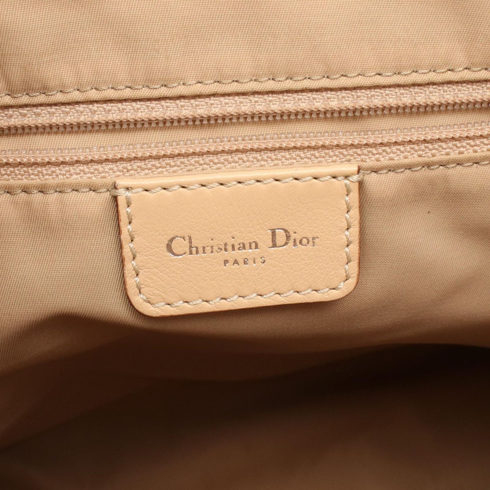 Dior Shoulder Bag Trotter Beige Brown Canvas Leather — view 4