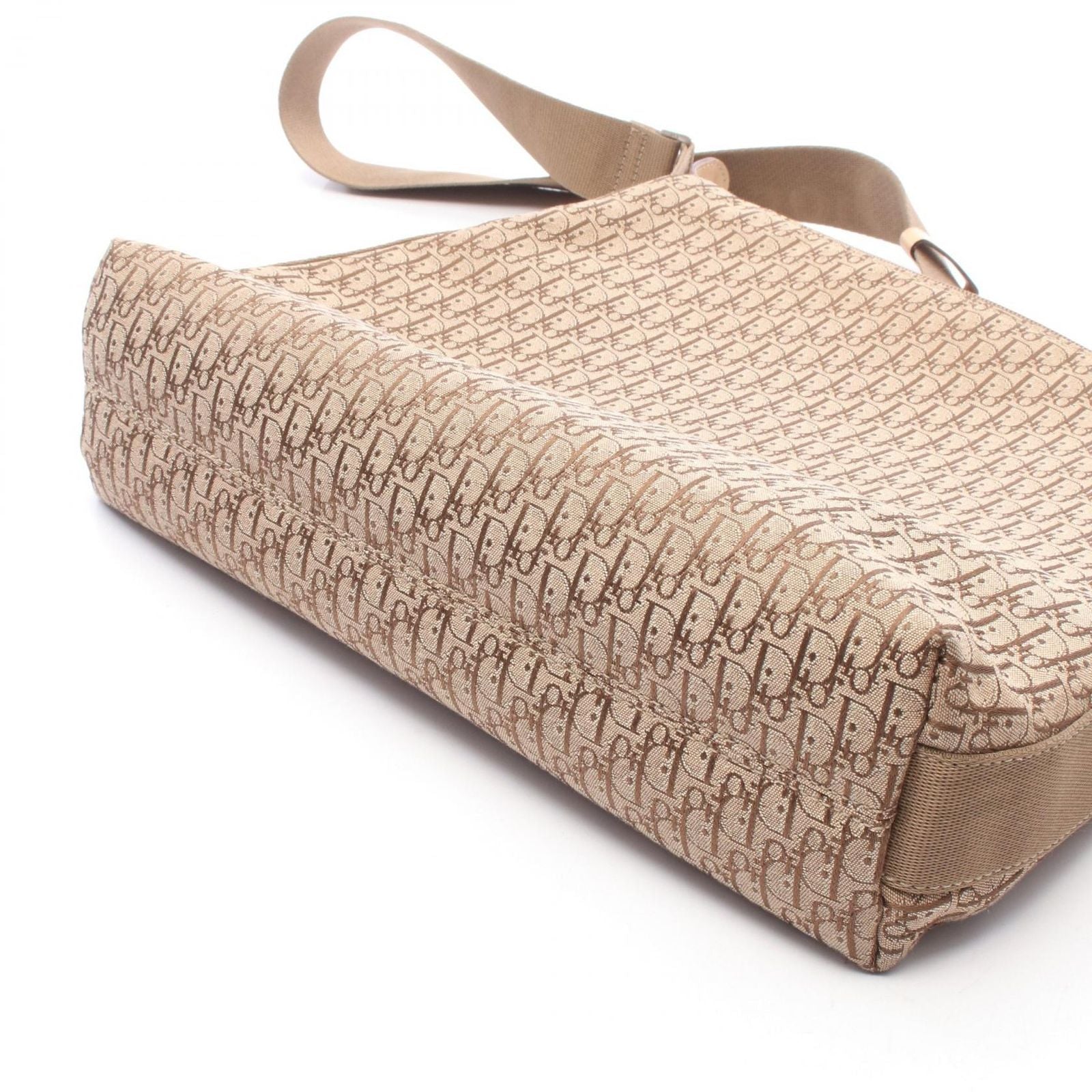 Dior Shoulder Bag Trotter Beige Brown Canvas Leather — view 6