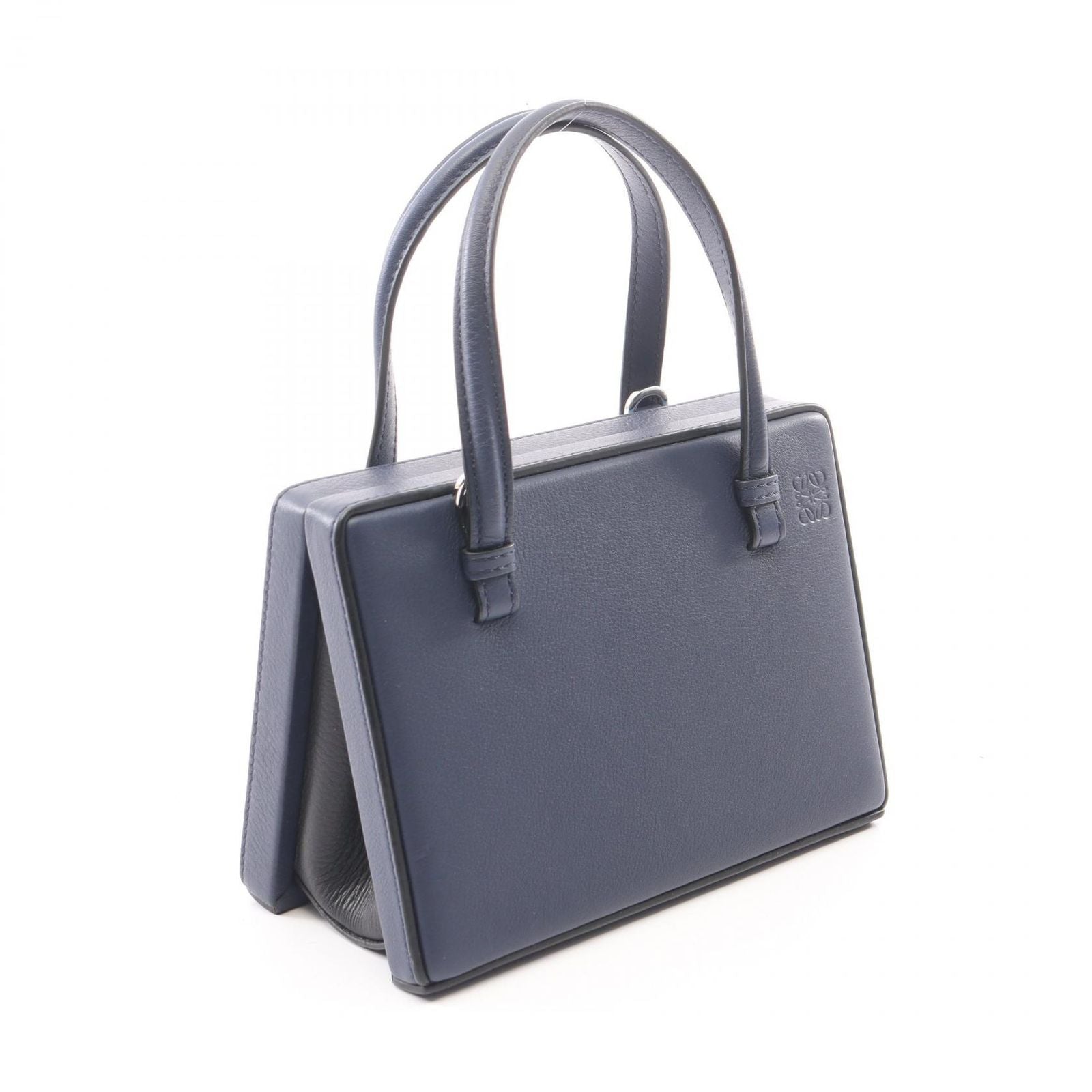 Loewe Handbag Postal Small le City Paris 2-Way 309 31 85 Navy Red Multi Leather — view 2