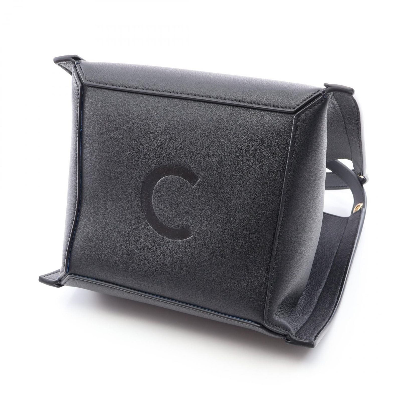 Celine Handbag Small Cubo 2-Way Leather Tote New — view 5