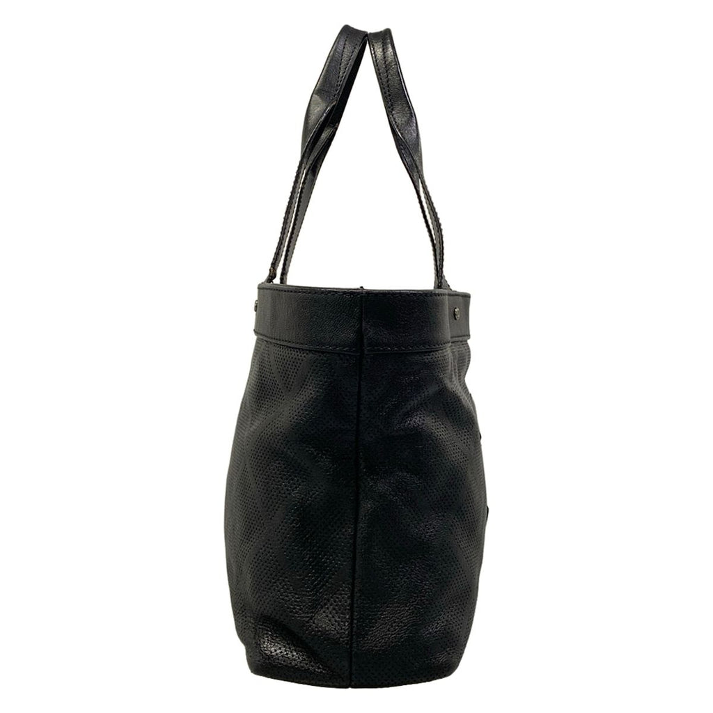 Chanel Tote Bag Black Perforated Leather — view 2