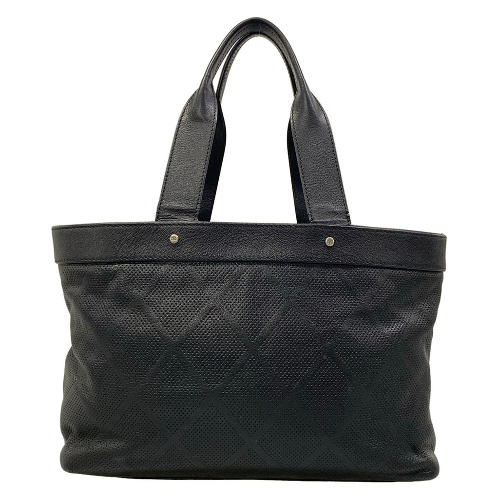 Chanel Tote Bag Black Perforated Leather — view 3