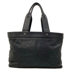 Chanel Tote Bag Black Perforated Leather — view 3