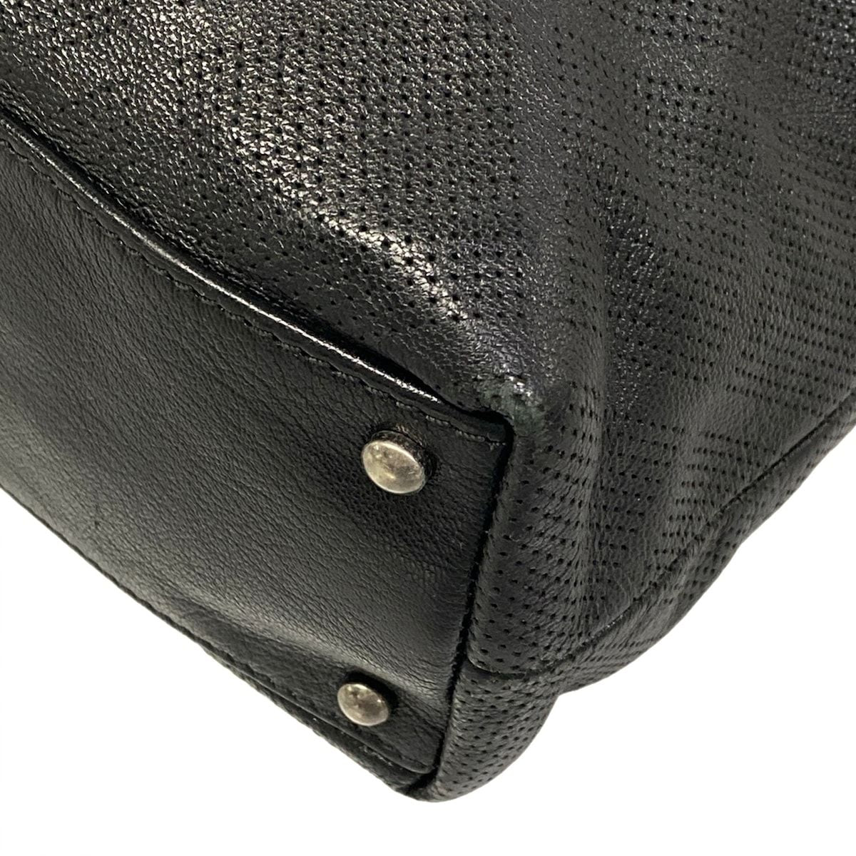 Chanel Tote Bag Black Perforated Leather — view 6