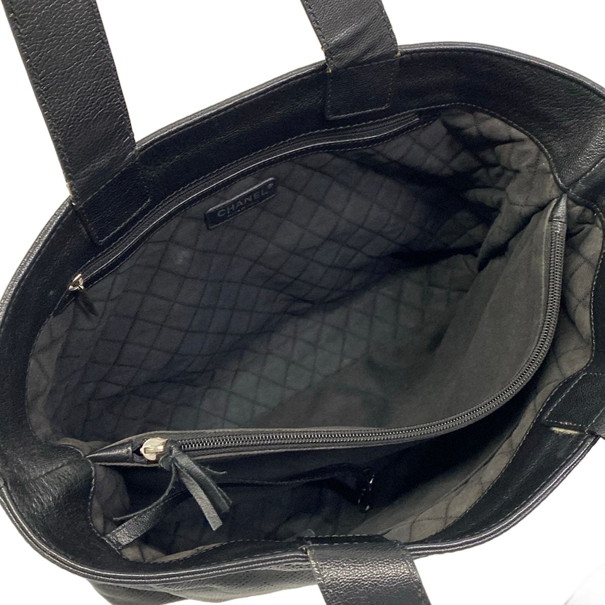 Chanel Tote Bag Black Perforated Leather — view 7