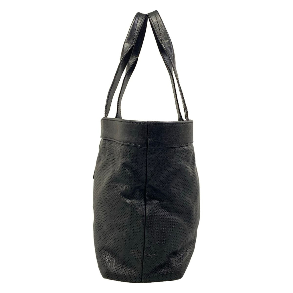 Chanel Tote Bag Black Perforated Leather — view 4