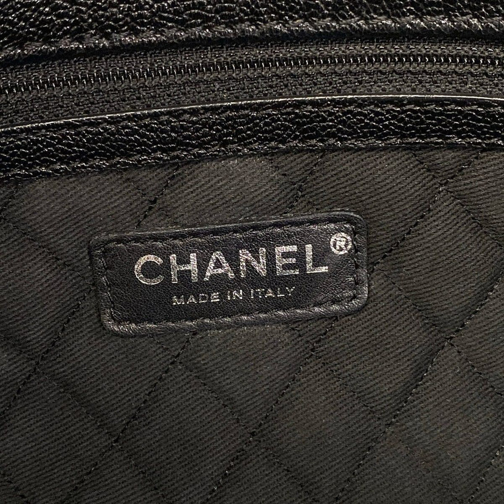 Chanel Tote Bag Black Perforated Leather — view 8