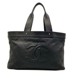 Chanel Tote Bag Black Perforated Leather