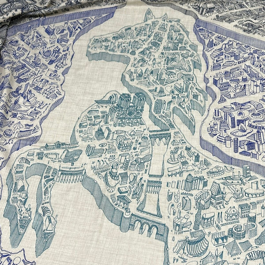Hermes Shawl Carre Geant 140 Natural Blue Royal Petrol Cashmere Silk Scarf — view 4