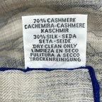 Hermes Shawl Carre Geant 140 Natural Blue Royal Petrol Cashmere Silk Scarf — view 3