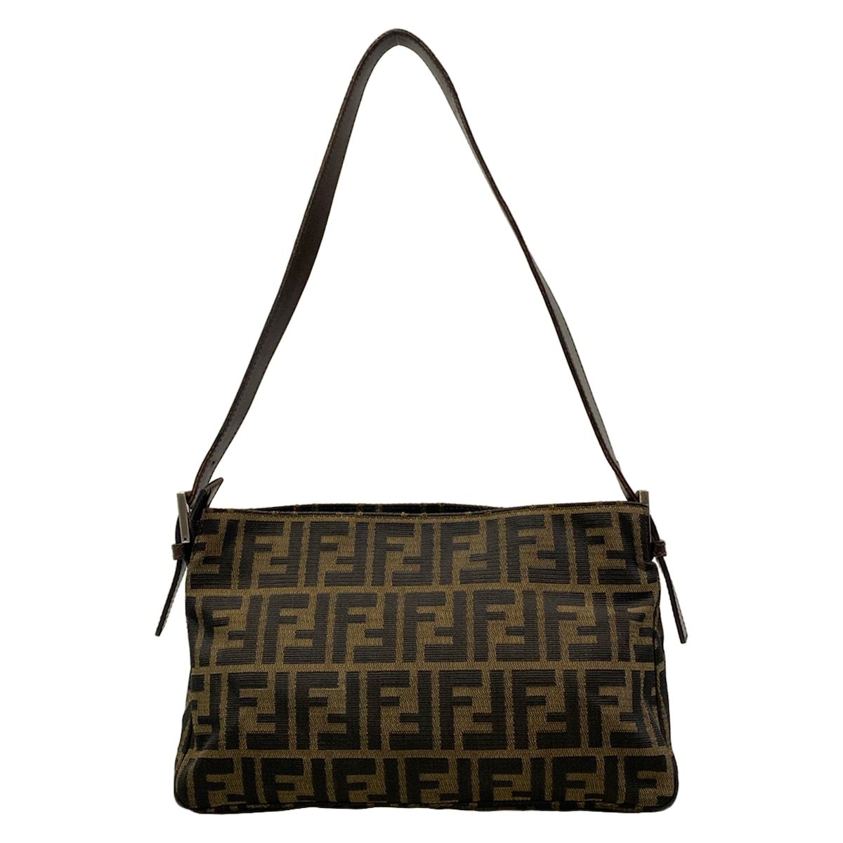Fendi Shoulder Bag Zucchini Dark Brown Leather — view 3