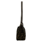 Fendi Shoulder Bag Zucchini Dark Brown Leather — view 4
