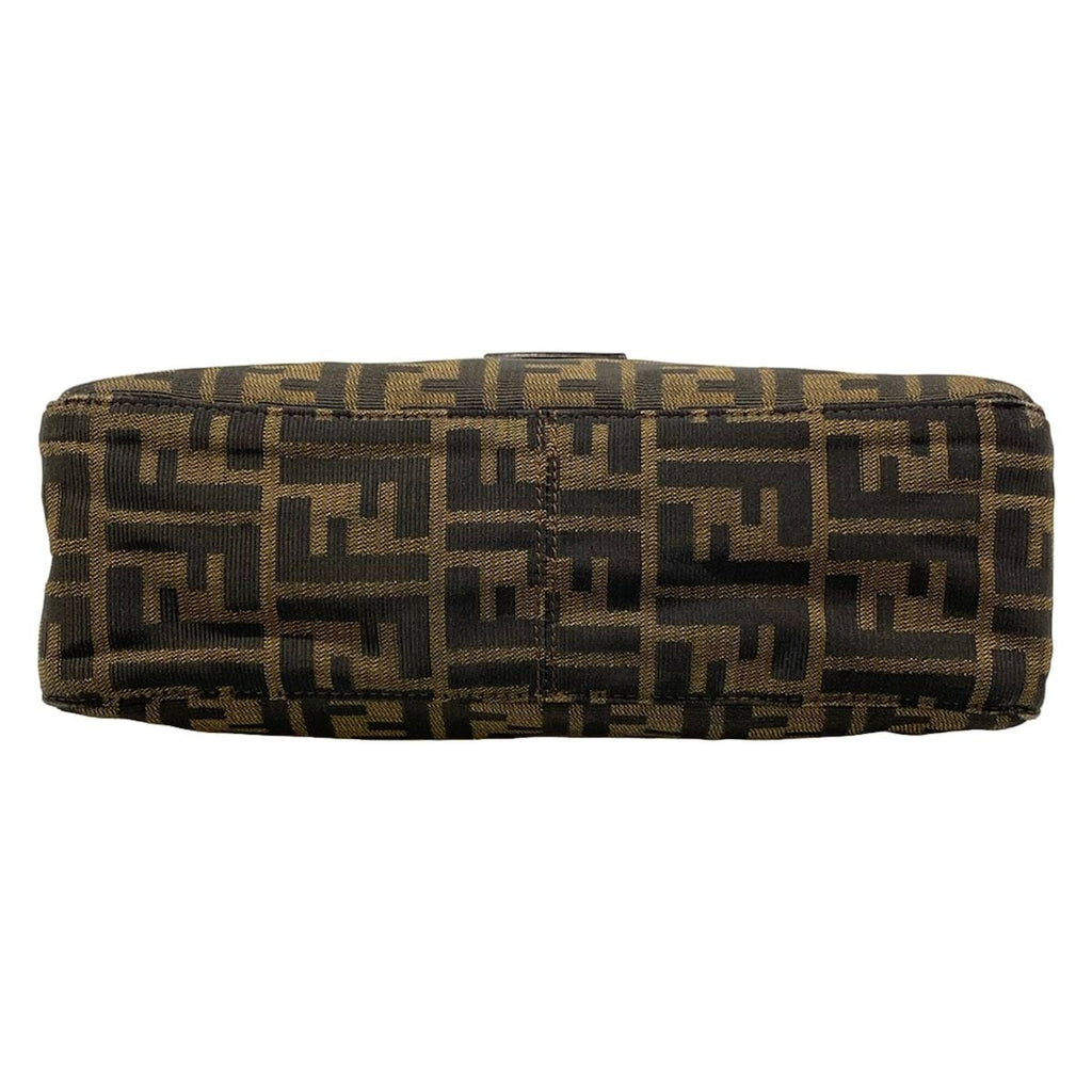 Fendi Shoulder Bag Zucchini Dark Brown Leather — view 5