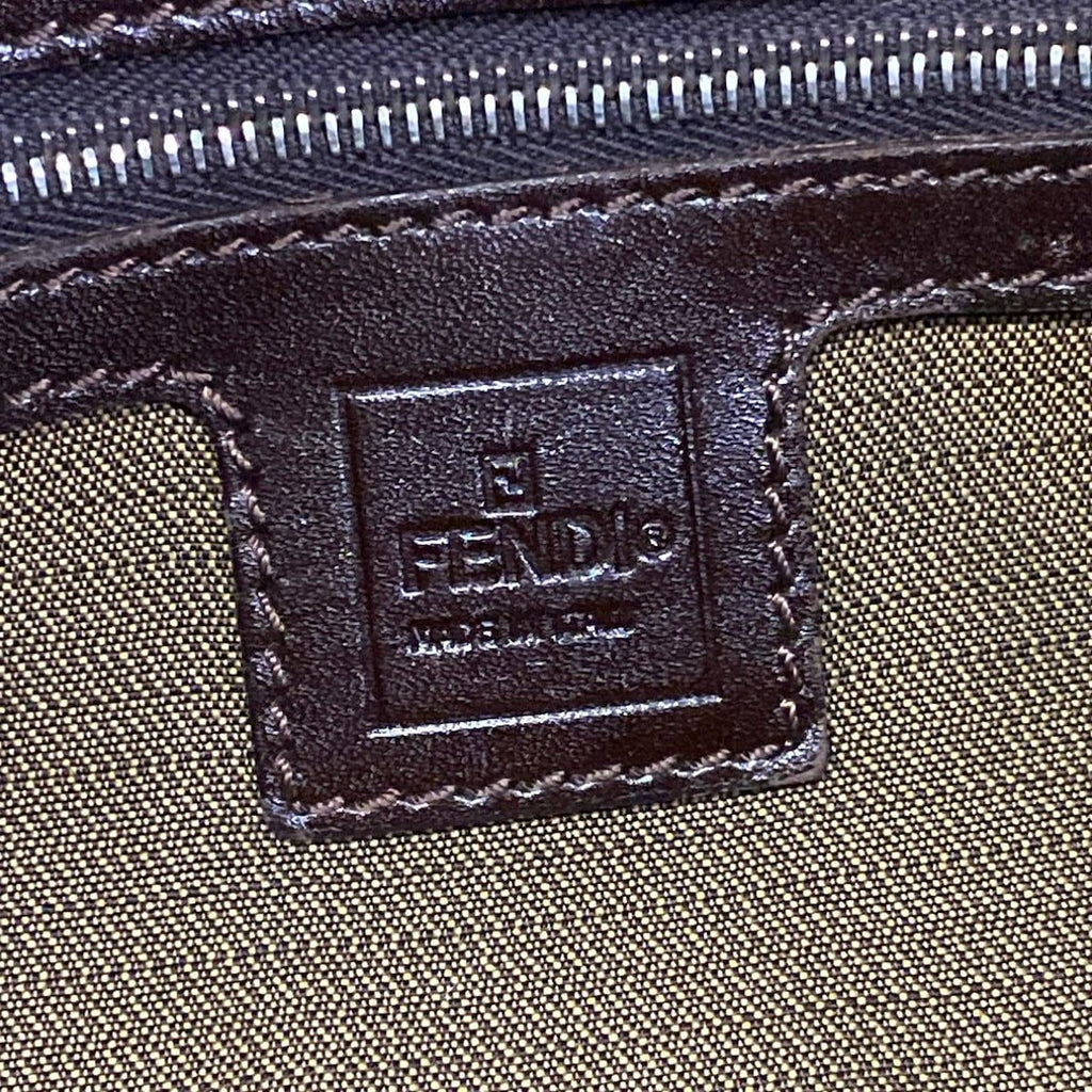 Fendi Shoulder Bag Zucchini Dark Brown Leather — view 8