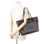Louis Vuitton Tote Bag Monogram Gray Leather Neverfull Inside Out MM Reversible — view 6