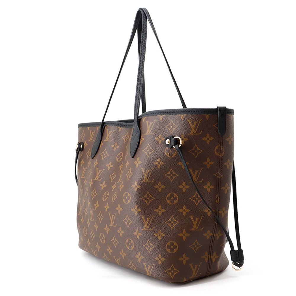 Louis Vuitton Tote Bag Monogram Gray Leather Neverfull Inside Out MM Reversible — view 2