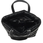 Saint Laurent Paris Tote Bag Wide Puffer Logo Nylon Black — view 5