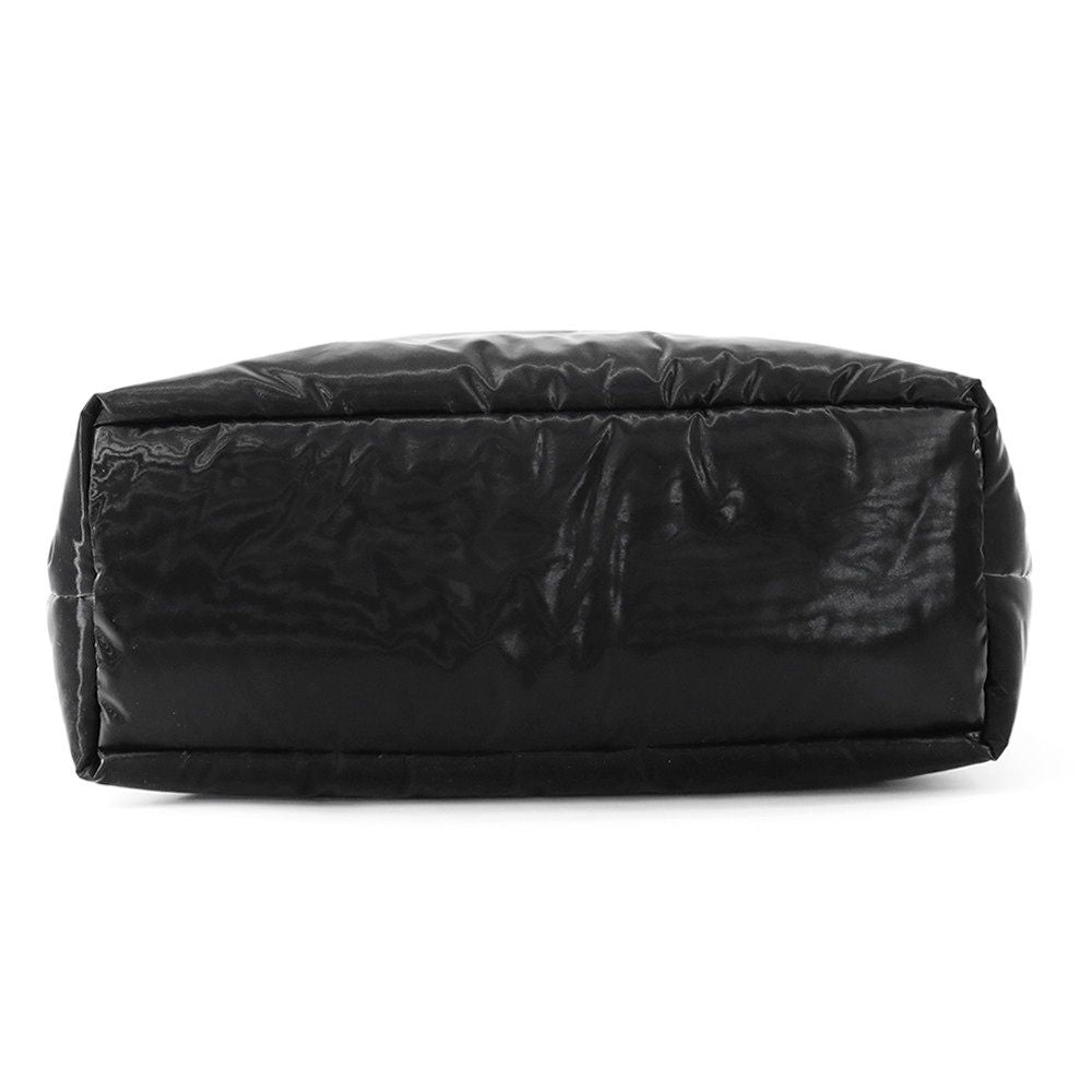 Saint Laurent Paris Tote Bag Wide Puffer Logo Nylon Black — view 3