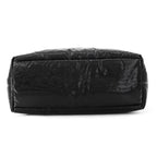 Saint Laurent Paris Tote Bag Wide Puffer Logo Nylon Black — view 3