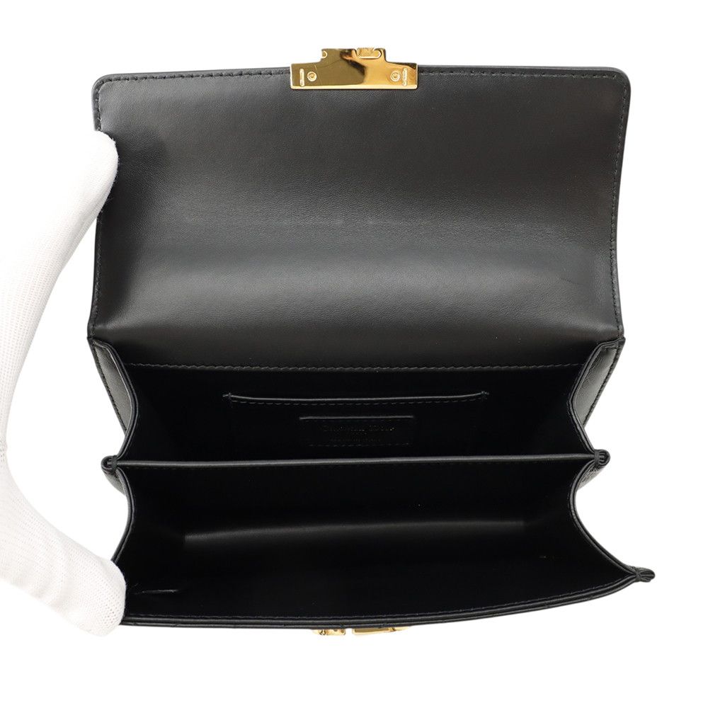 Dior Macro Cannage Ange Mini Calf Leather 2-Way Black Handbag — view 7