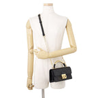 Dior Macro Cannage Ange Mini Calf Leather 2-Way Black Handbag — view 5