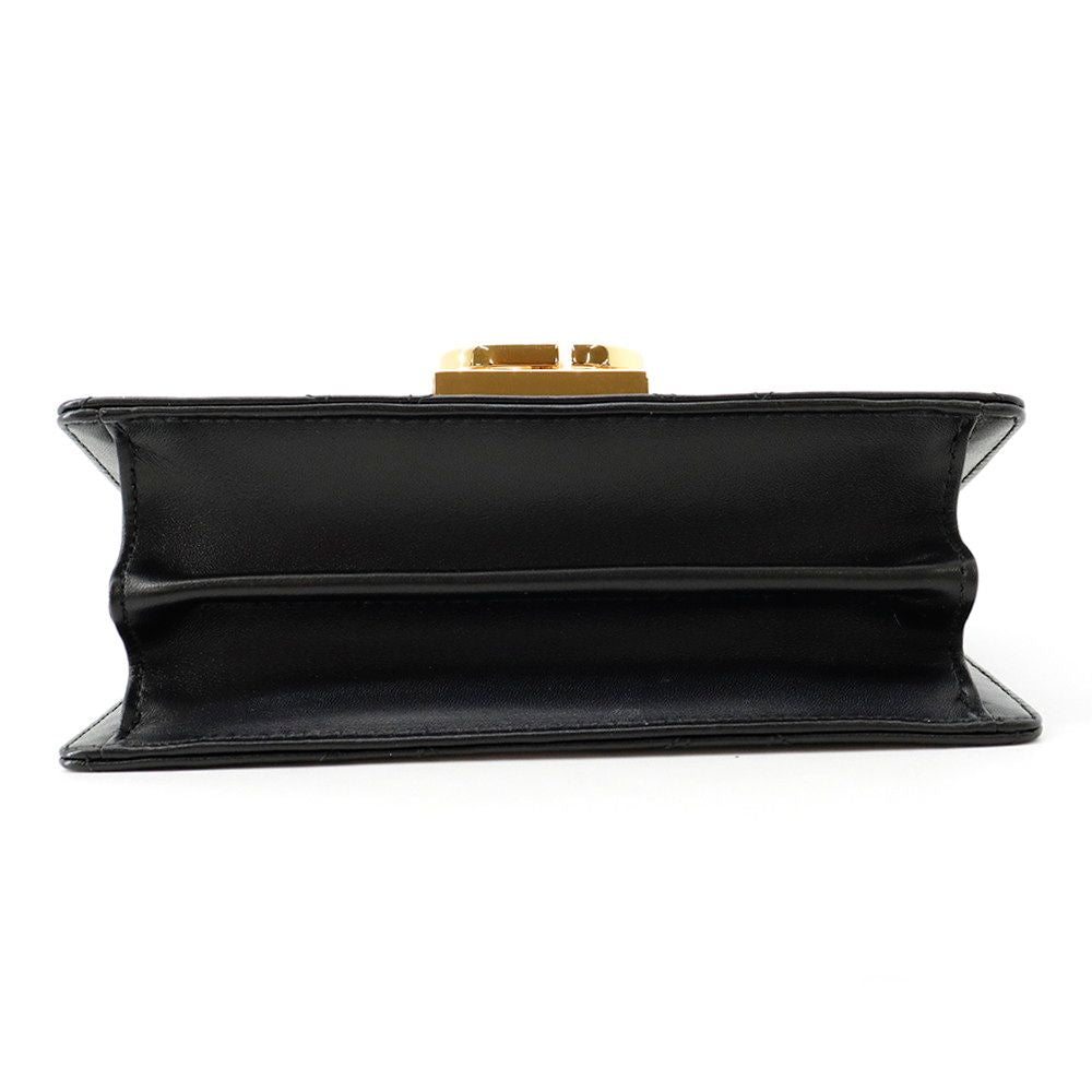 Dior Macro Cannage Ange Mini Calf Leather 2-Way Black Handbag — view 3