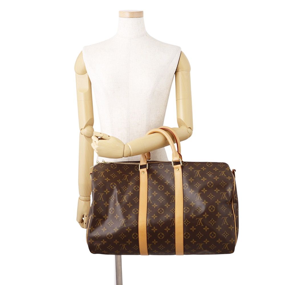 Louis Vuitton Boston Bag Monogram Keepall Bandouliere 45 2-Way Travel — view 4