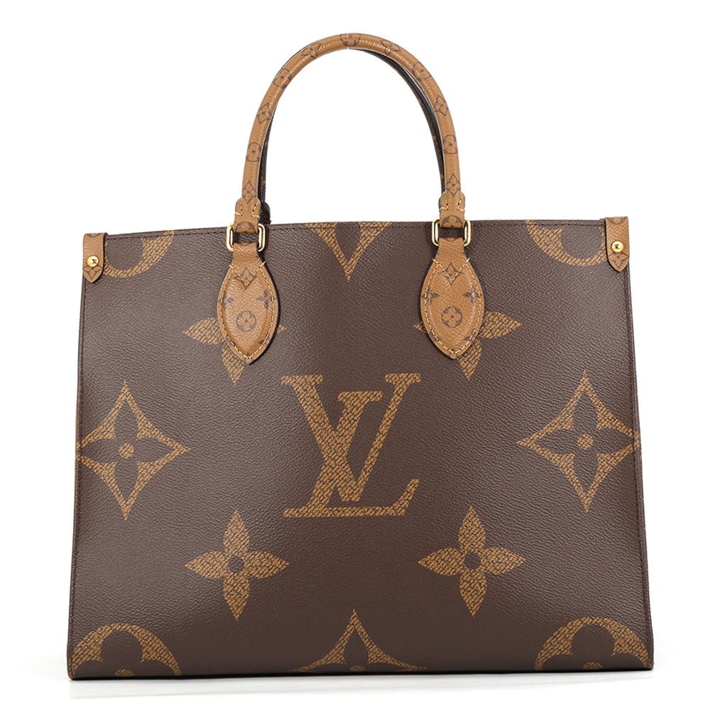 Louis Vuitton Tote Monogram Reverse Giant On The Go MM Handbag 2-Way