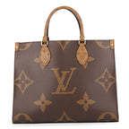 Louis Vuitton Tote Monogram Reverse Giant On The Go MM Handbag 2-Way